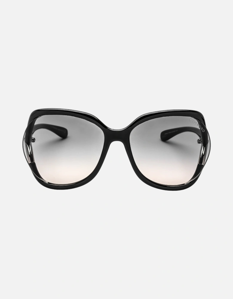 Gradient Smoke Lens Shiny Black Sunglasses