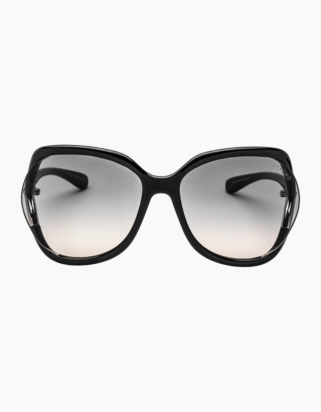 Tom Ford Women's Black Anouk-02 Gradient Smoke Lens Shiny Sunglasses - Size: One Size