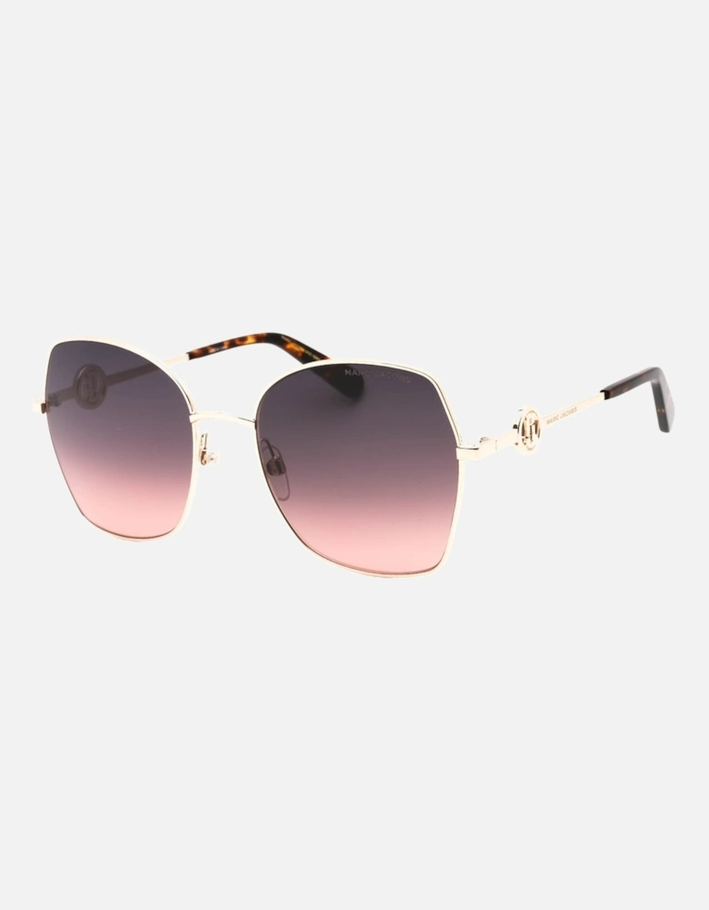 Pink Shaded Lens Gold Sunglasses