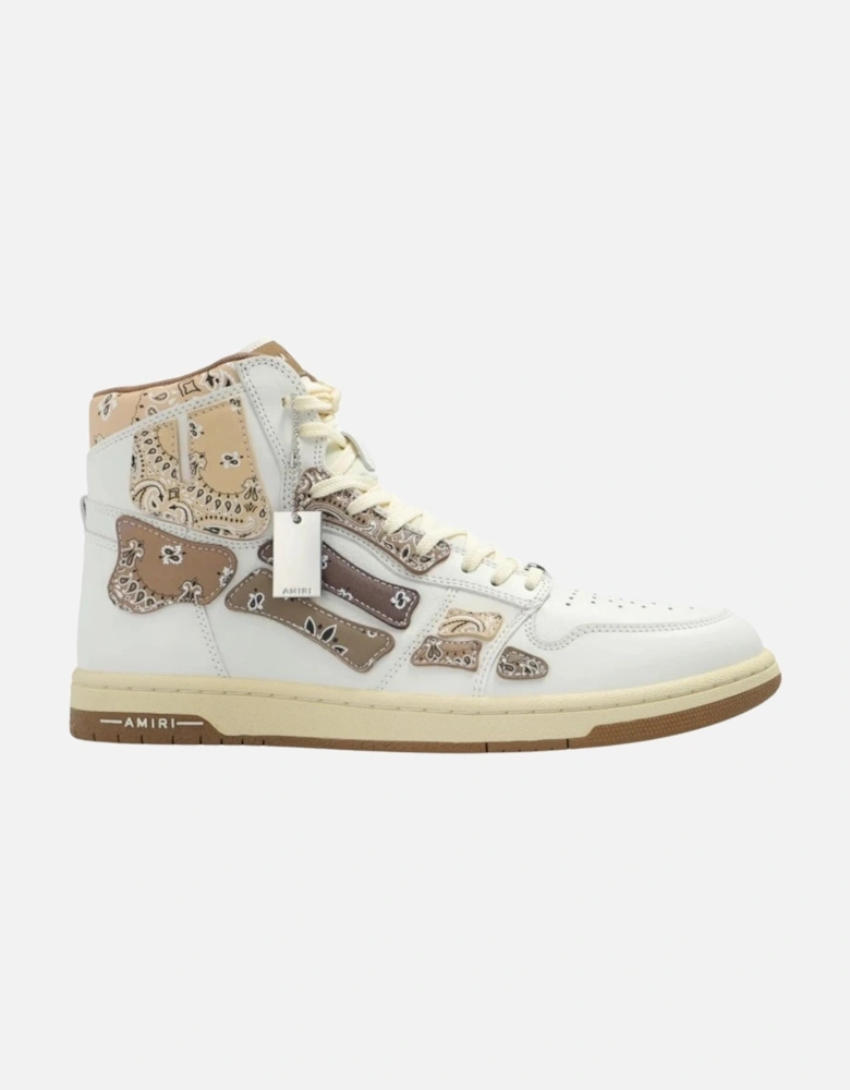 Bandana Skel Top High Top White Sneakers