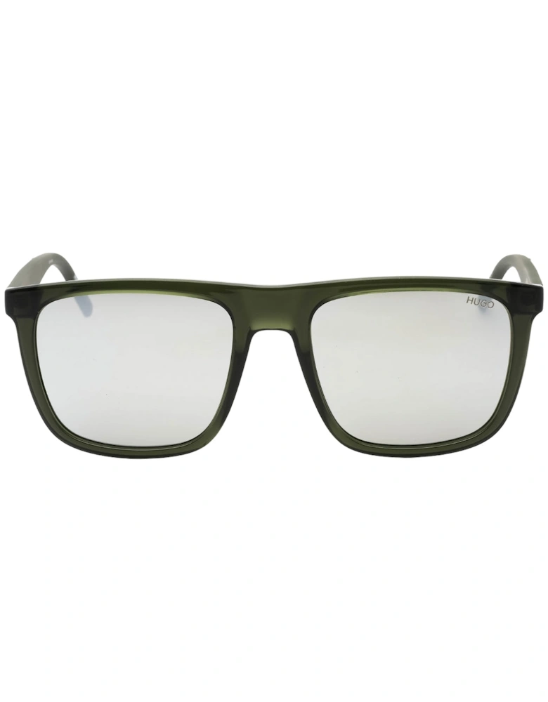 Silver SP Lens Dark Green Sunglasses