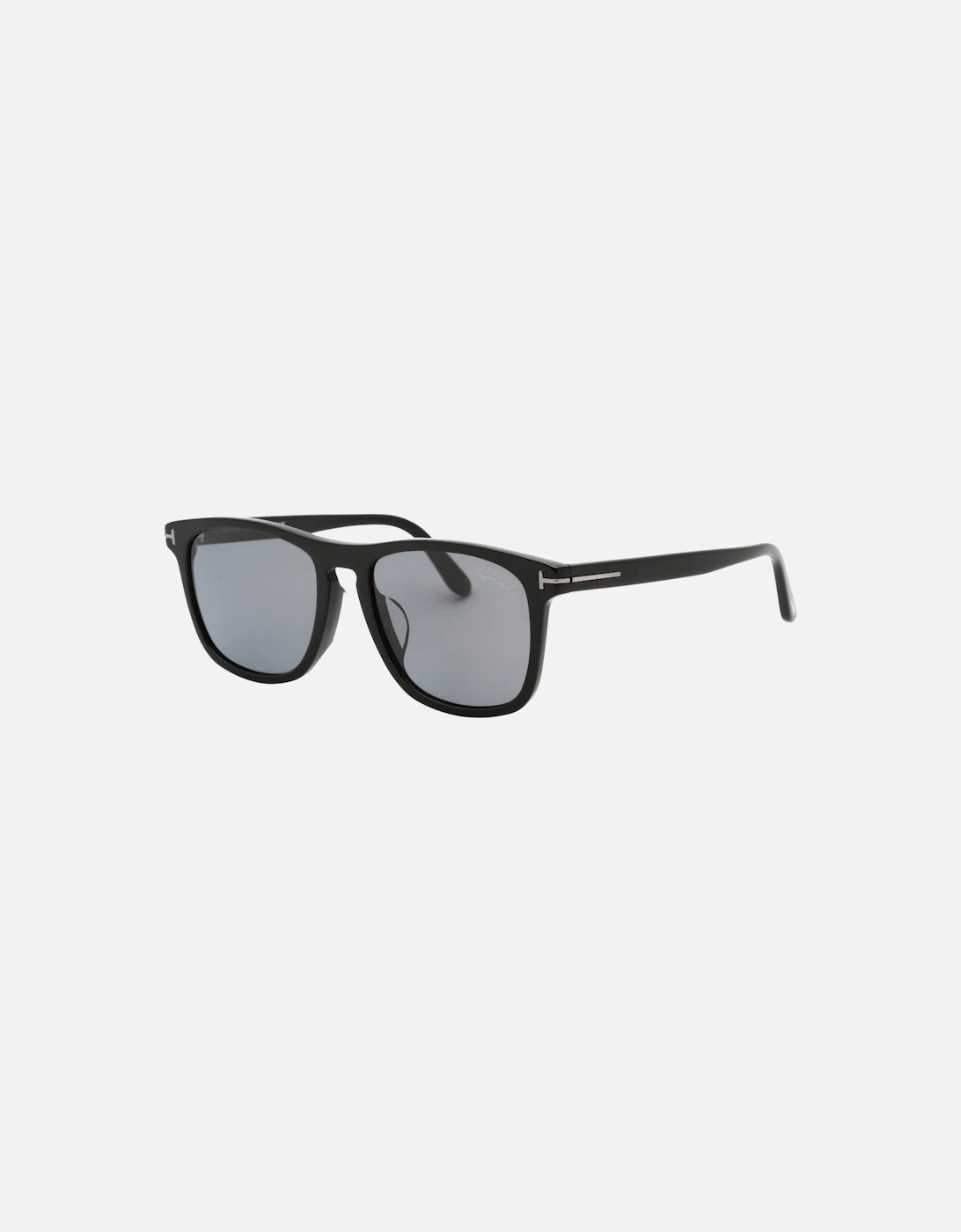 Smoke Polarized Lens Shiny Black Sunglasses