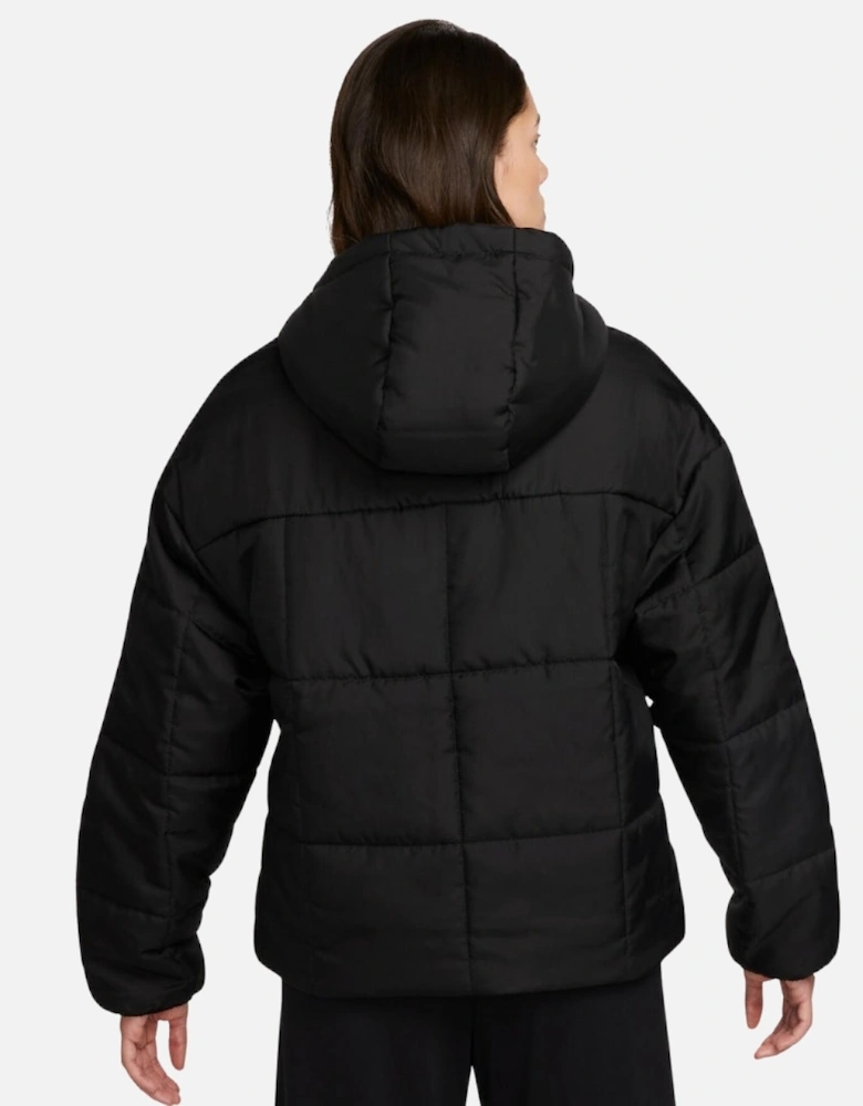 Plain Quilted Black Puffer Jacket