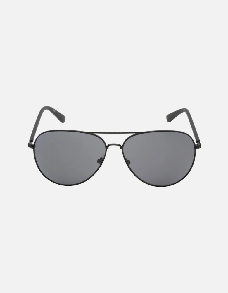 Grey Lensed Matte Black Sunglasses