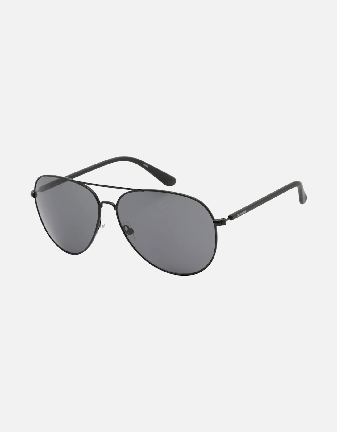 Grey Lensed Matte Black Sunglasses