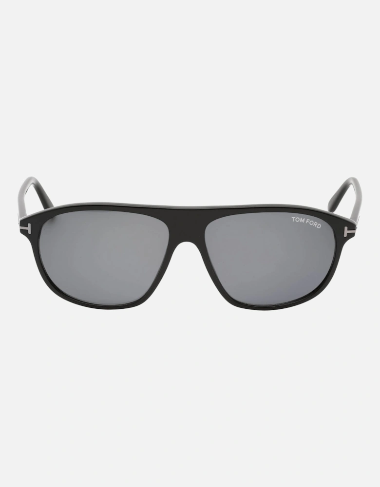 Prescott Shiny Black Sunglasses