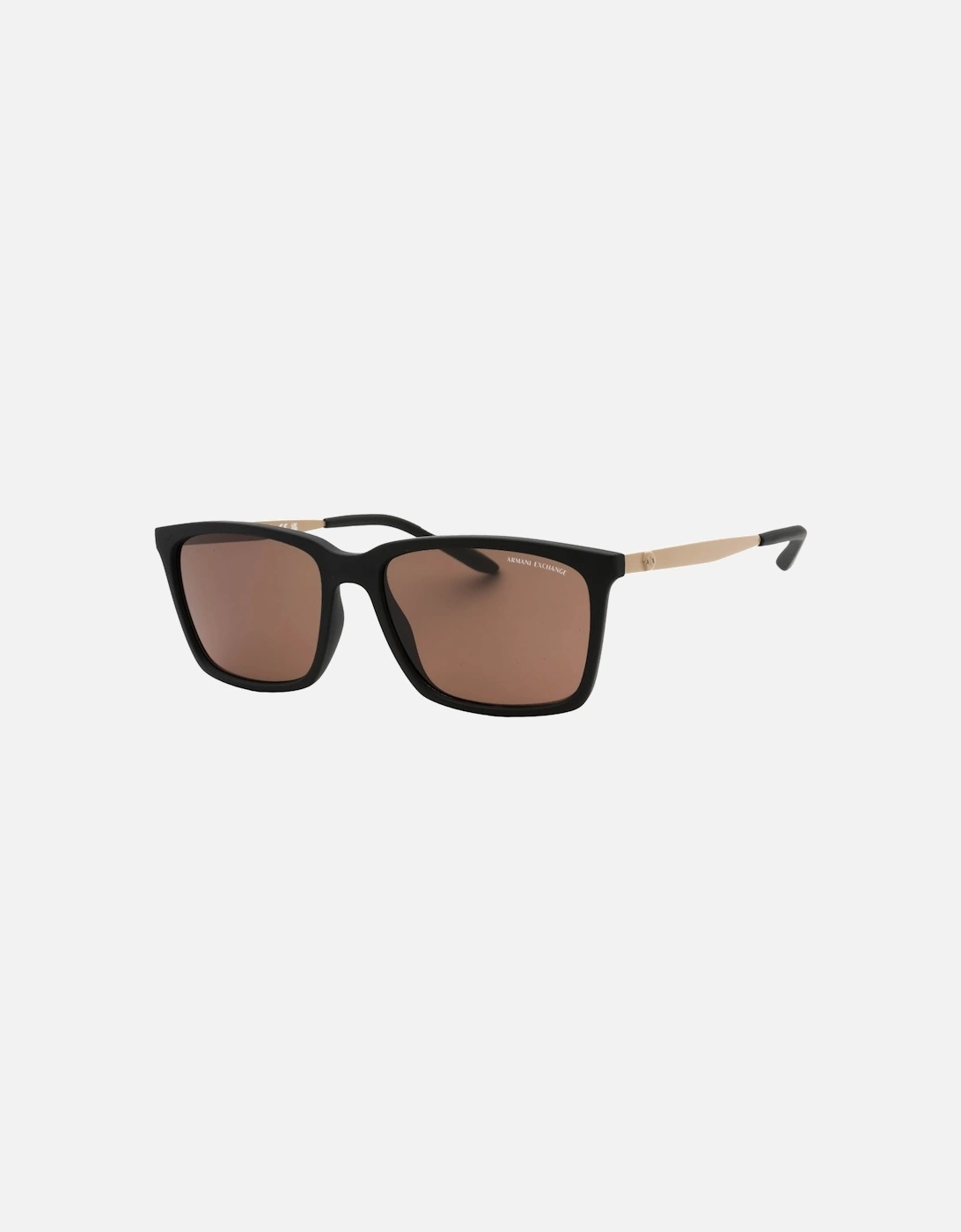 Brown Lens Matte Black Sunglasses