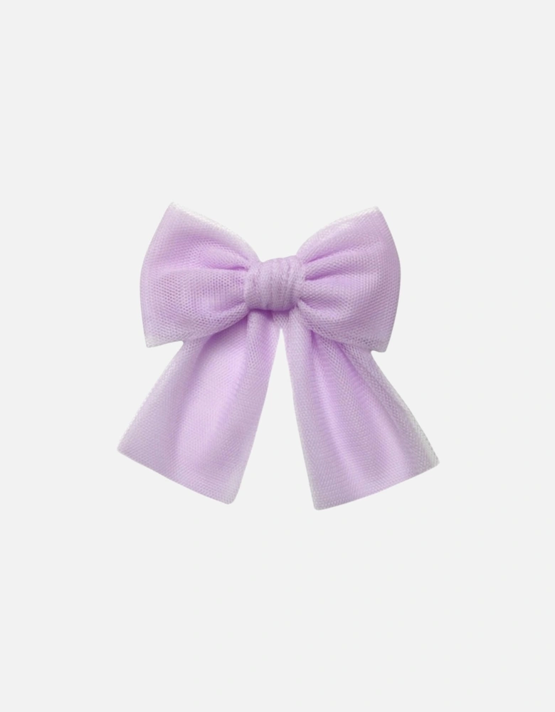 Girls Lilac Tulle Bow Hair Clip