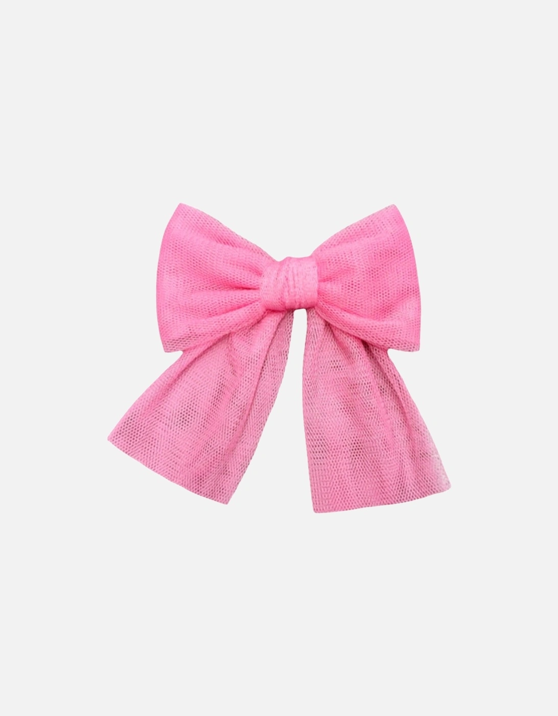 Girls Fuchsia Tulle Bow Hair Clip, 2 of 1