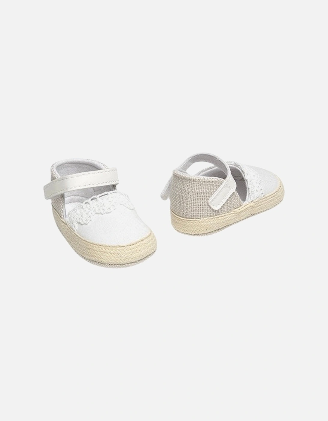 Girls White Soft Sole Espadrille Shoes