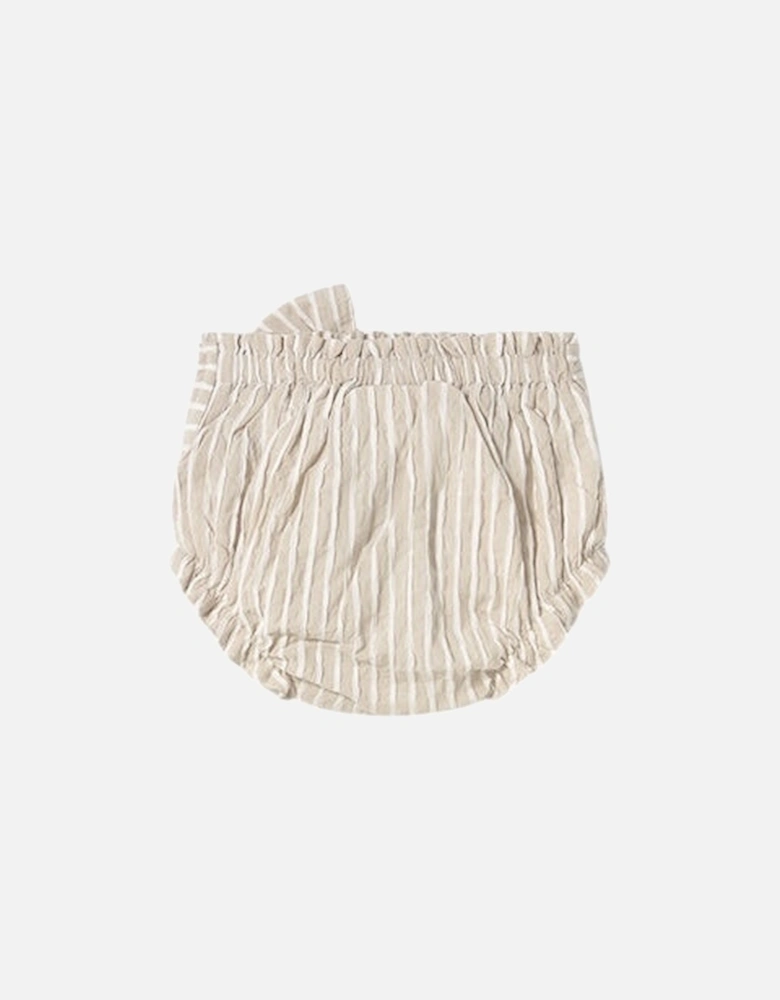 Girls Beige Stripe Jam Pant Set