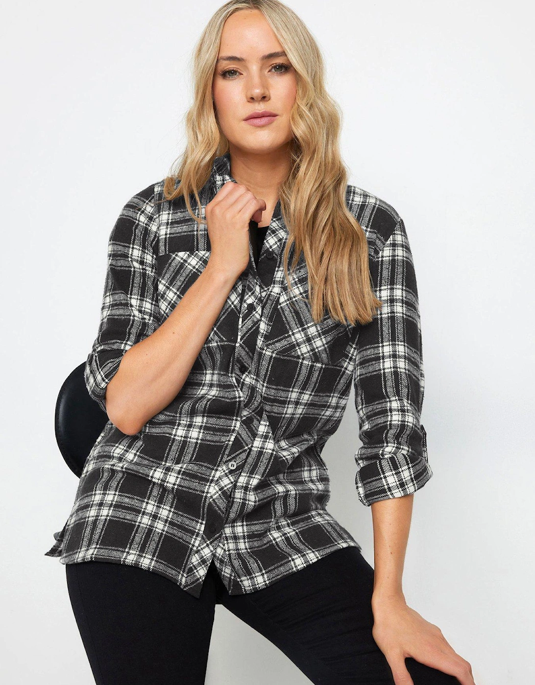 Tall Check Shirt - Black, 2 of 1