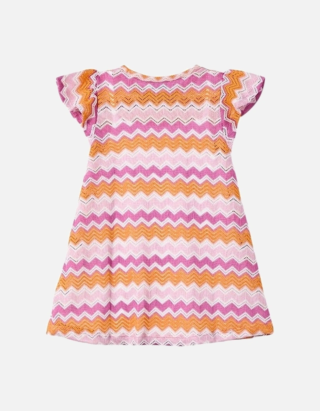 Girls Fuchsia Zig Zag Dress