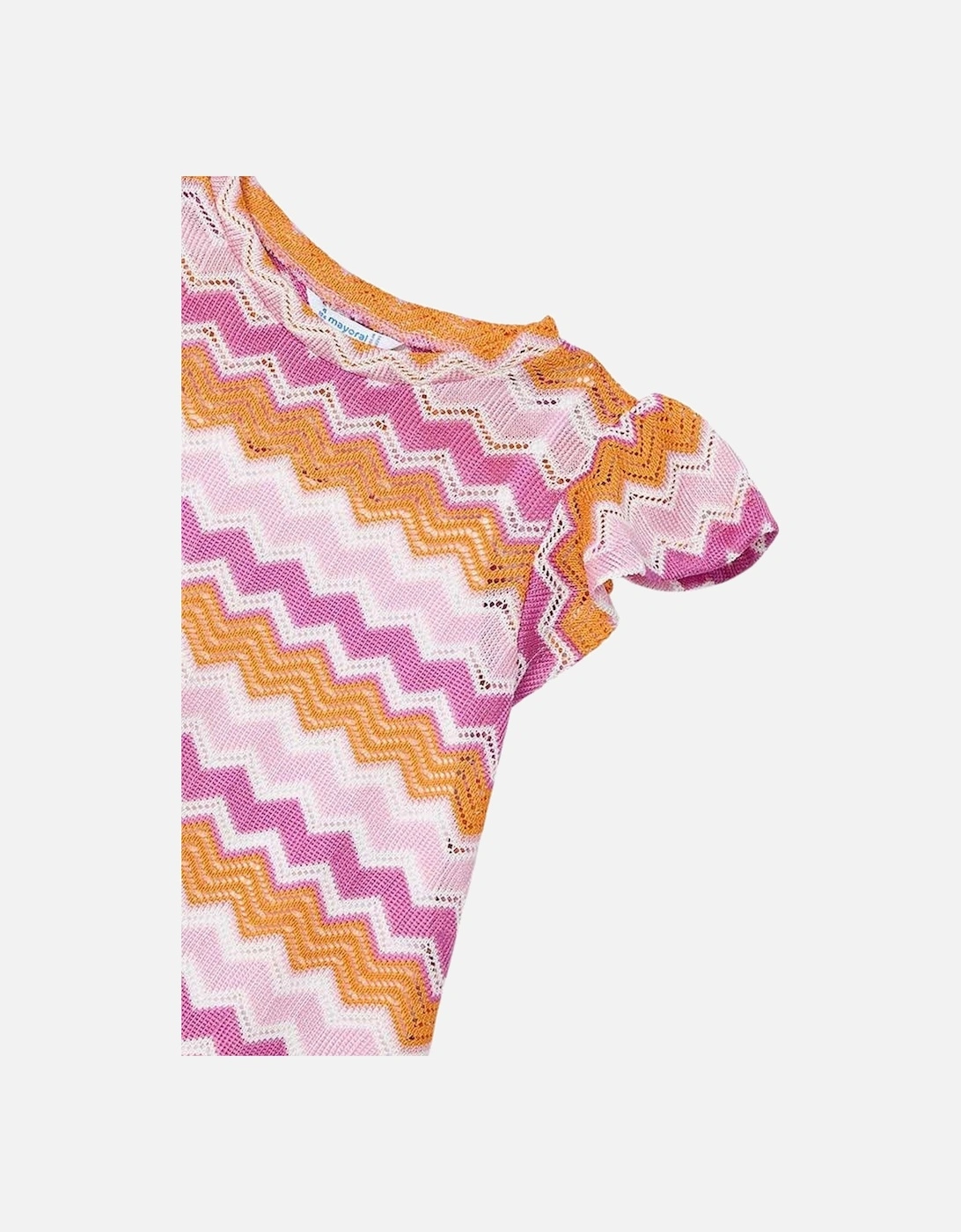 Girls Fuchsia Zig Zag Dress