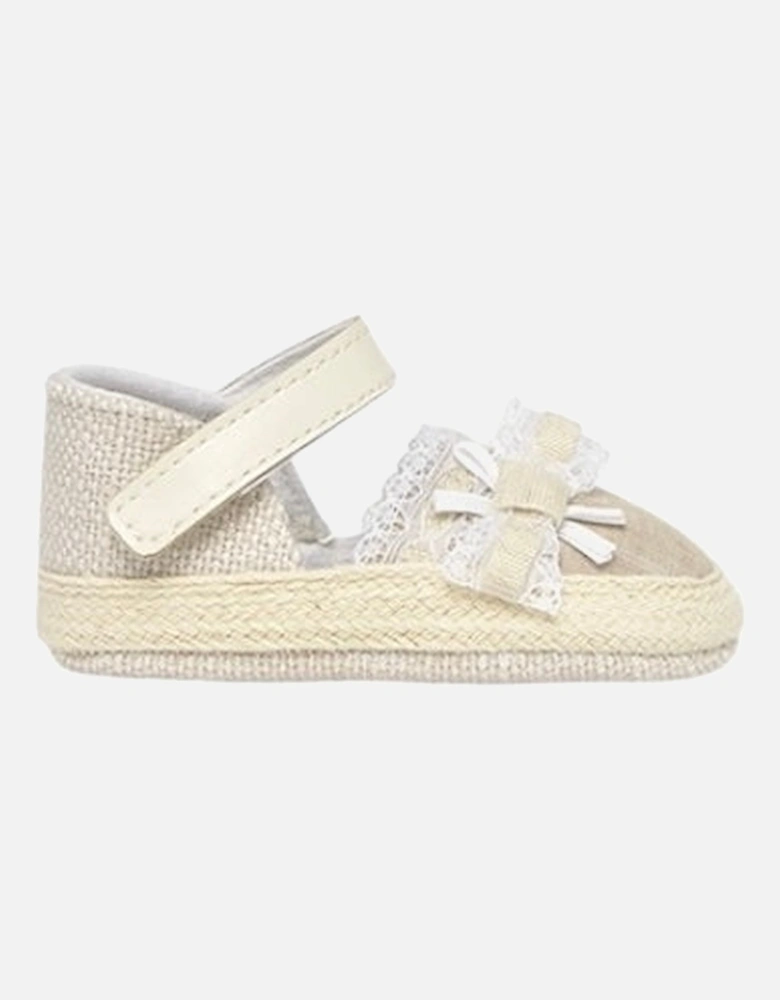 Girls Beige Soft Sole Espadrille Shoes