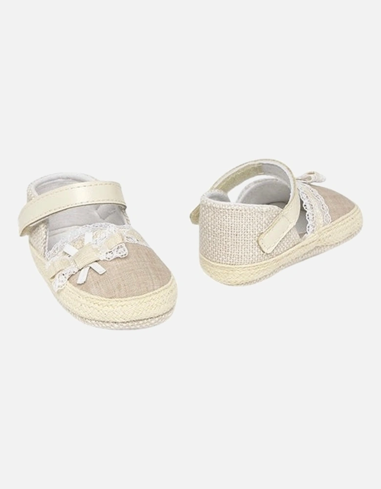 Girls Beige Soft Sole Espadrille Shoes