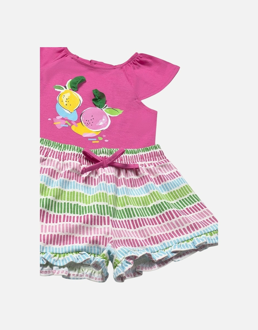 Girls Fuchsia Fruity Short Set