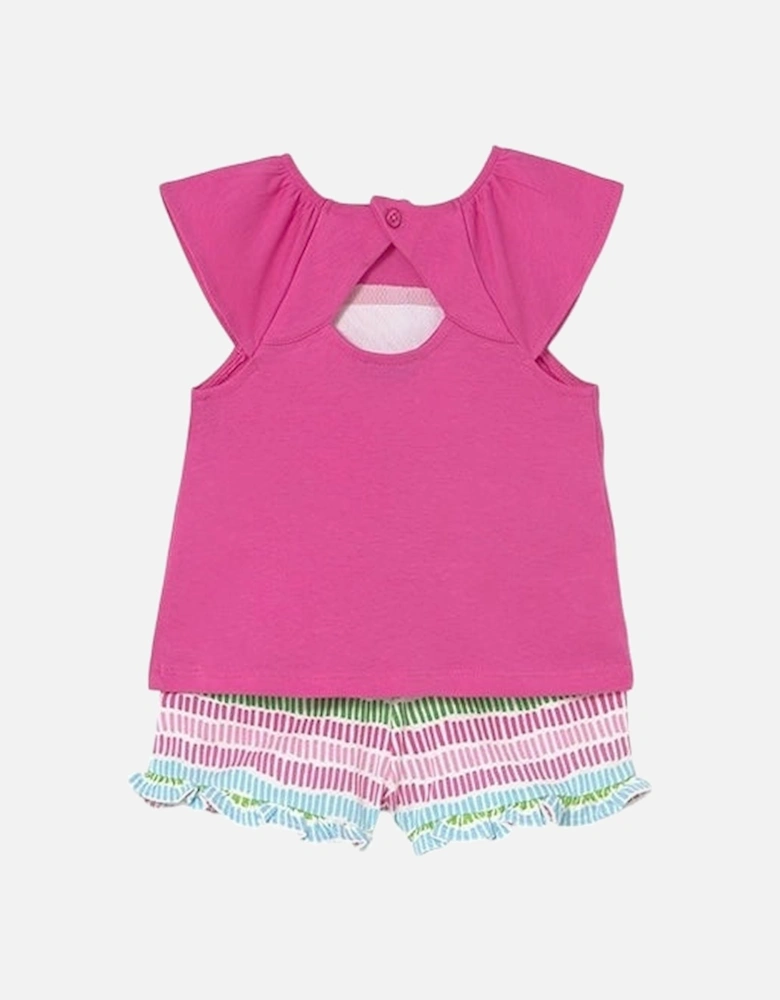 Girls Fuchsia Fruity Short Set