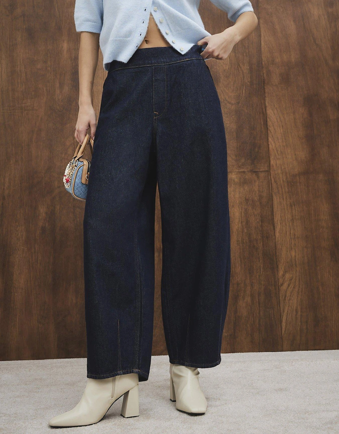 Wide Leg Jeans - Blue, 2 of 1