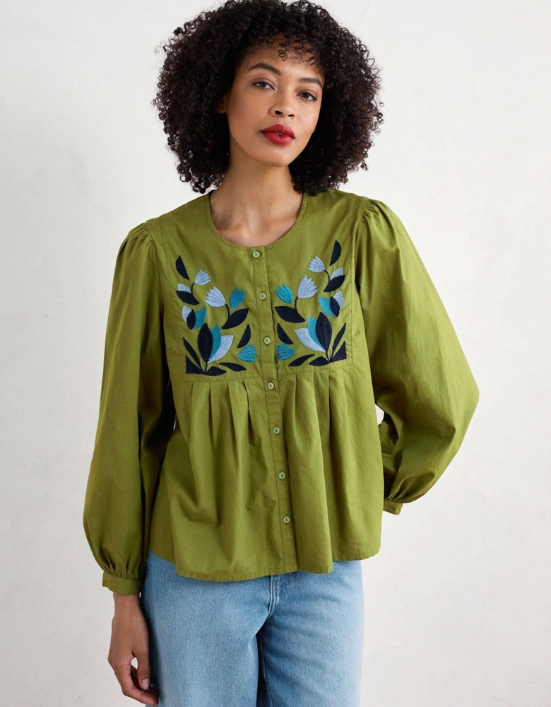 Embroidered Shirt - Green