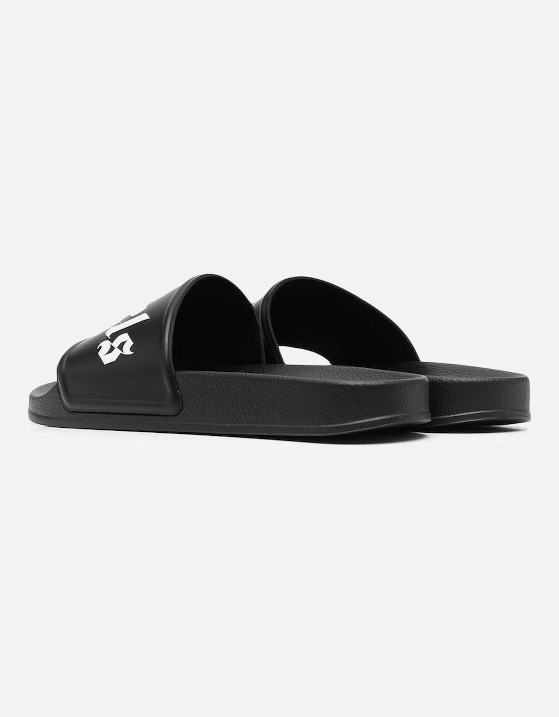 Logo-Print Sliders in Black