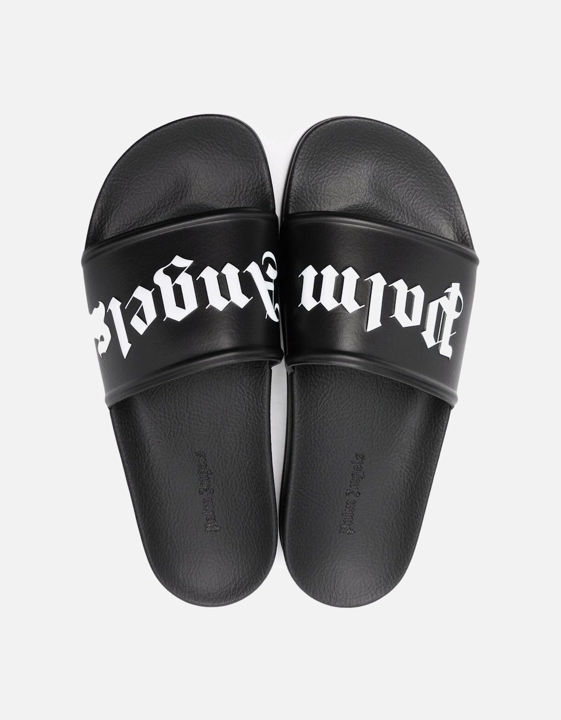 Logo-Print Sliders in Black