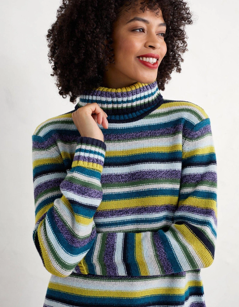 Striped Rollneck Jumper - Multi