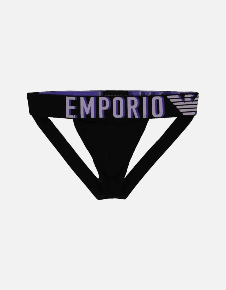 Mega Logo Jockstrap, Black