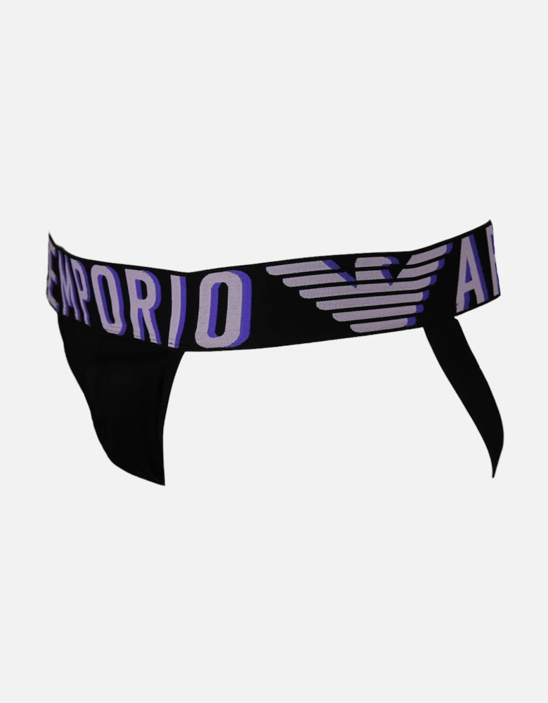 Mega Logo Jockstrap, Black