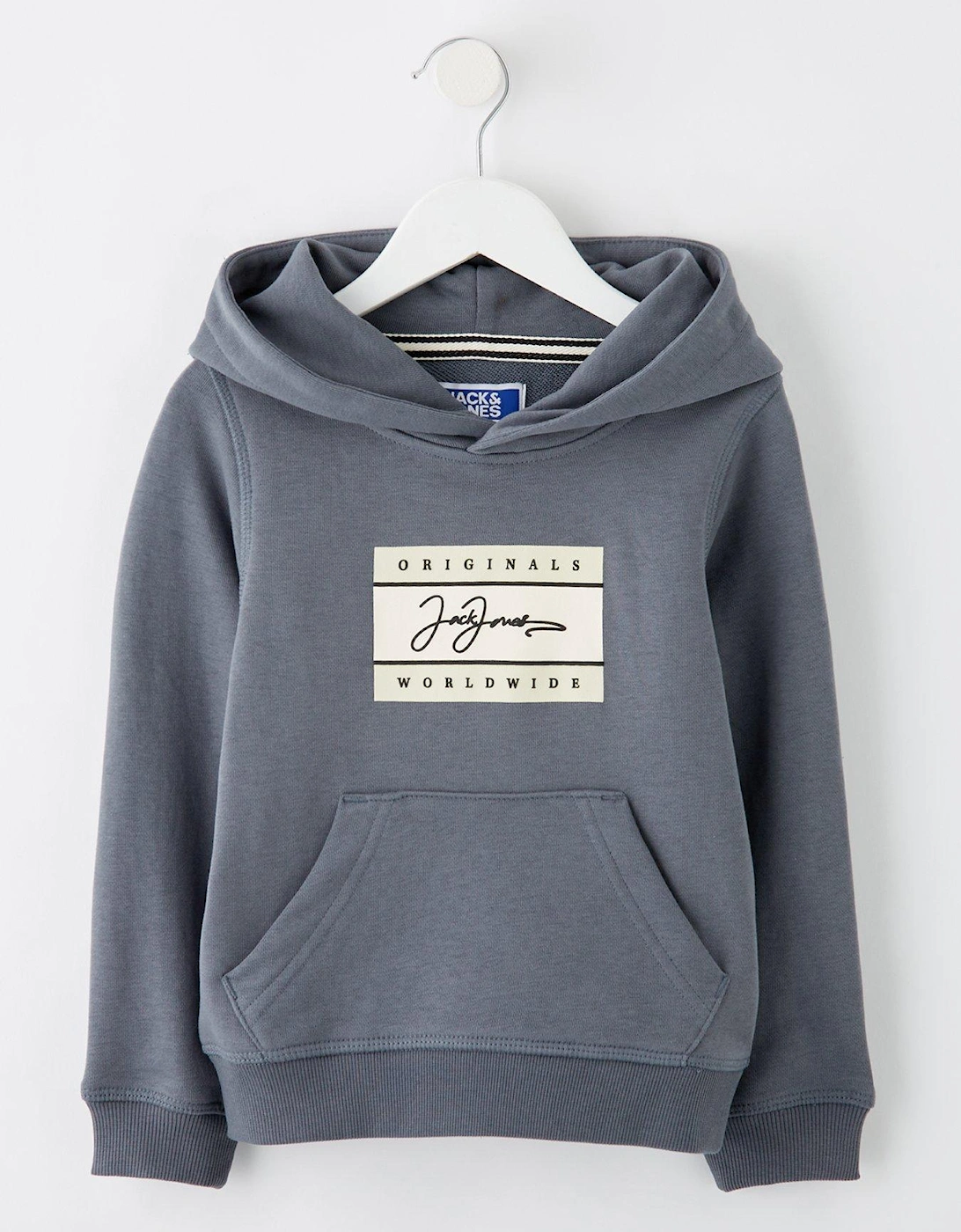 Younger Boys Frederiksberg Box Script Hoodie - Grey, 2 of 1