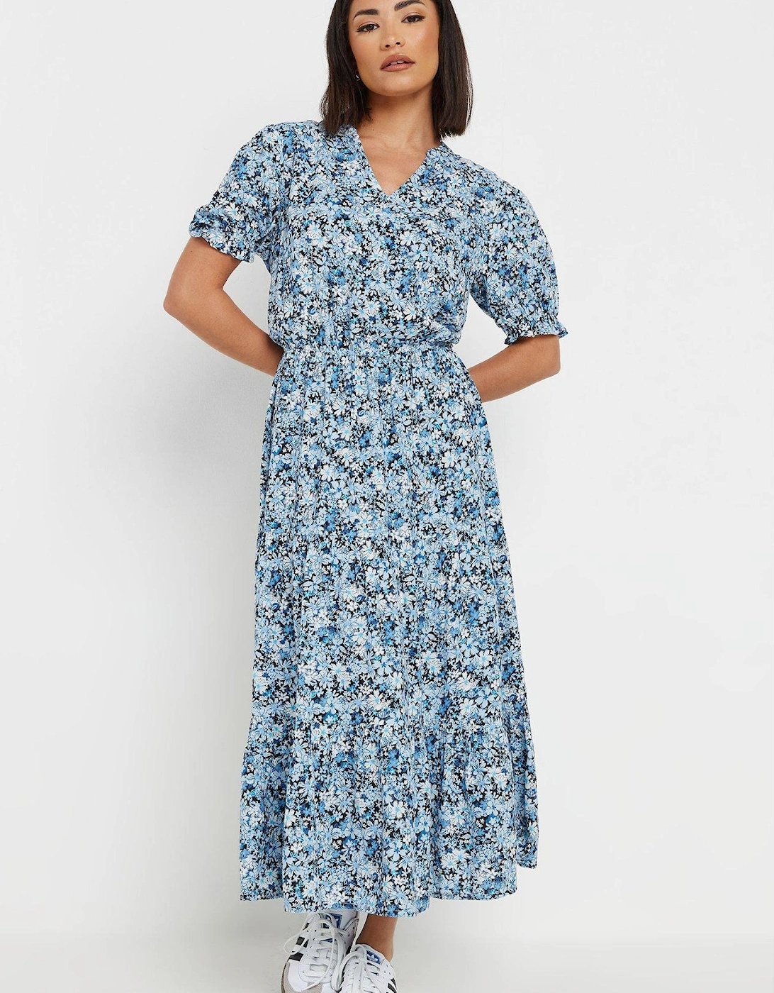 Petite Floral Smock Dress - Blue, 2 of 1