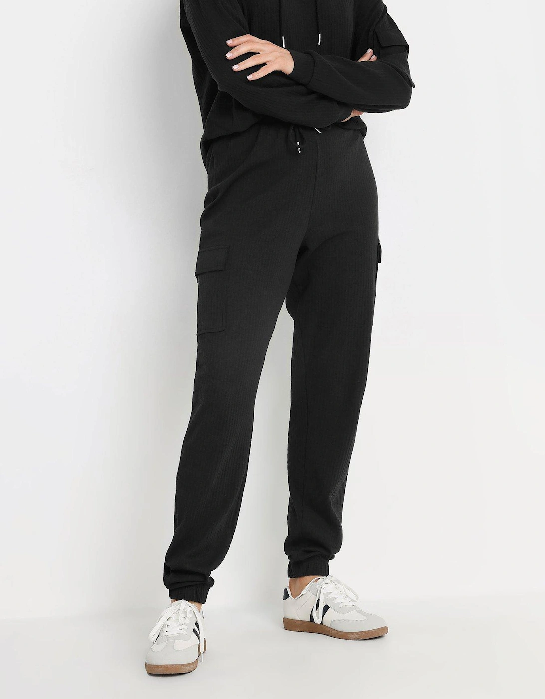 Tall Ribbed Cargo Jogger - Black, 2 of 1