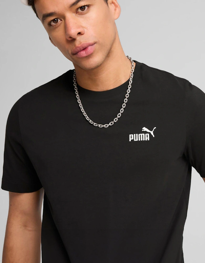 Mens Essential Small No 1 Logo Tee - Black