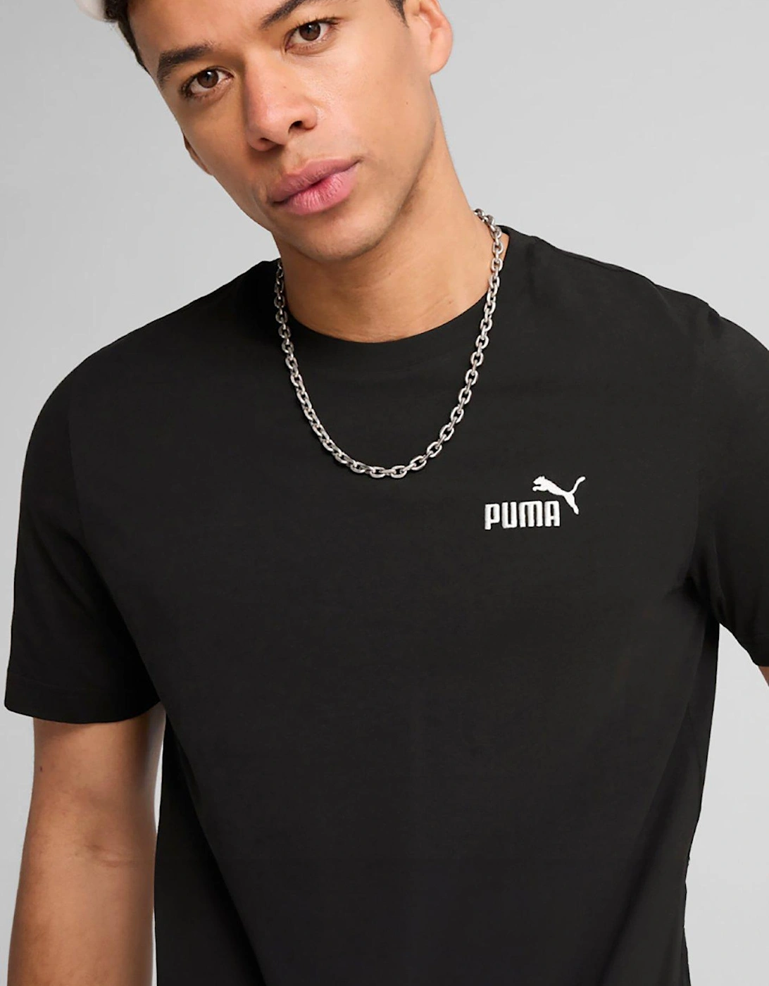 Mens Essential Small No 1 Logo Tee - Black, 7 of 6