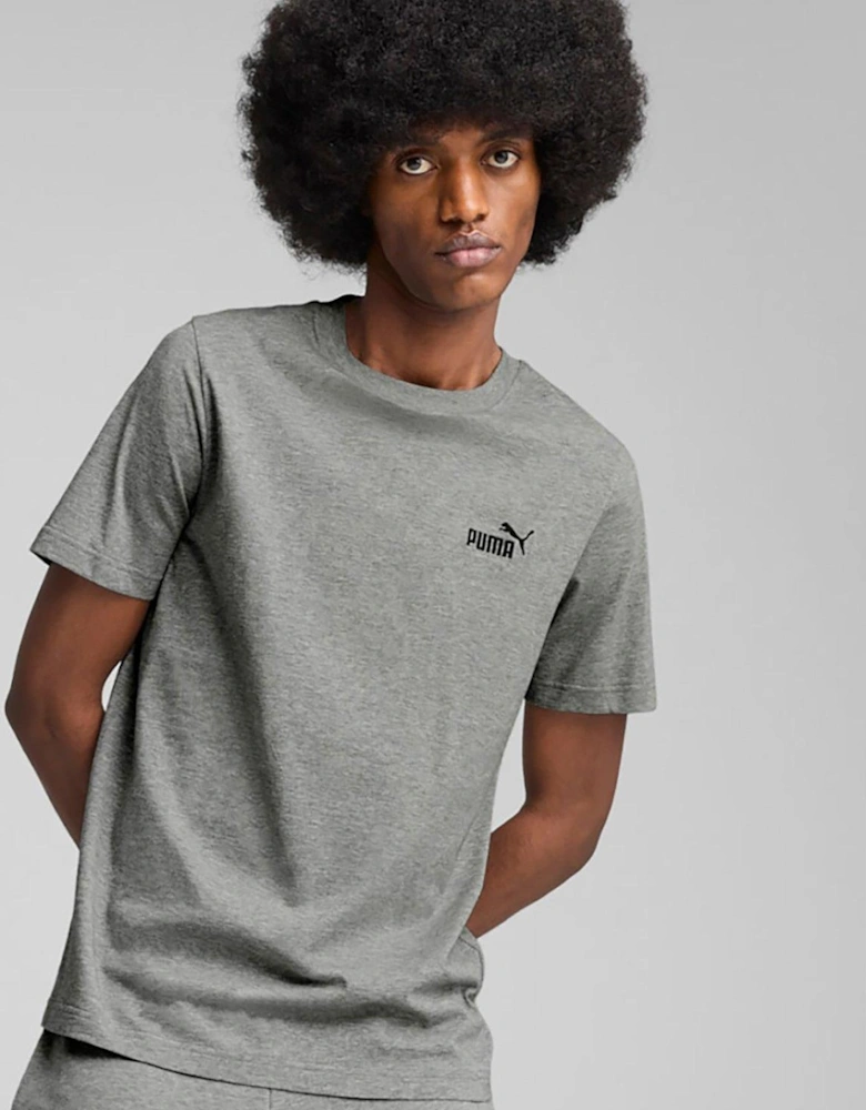 Mens Essential Small No 1 Logo Tee - Grey