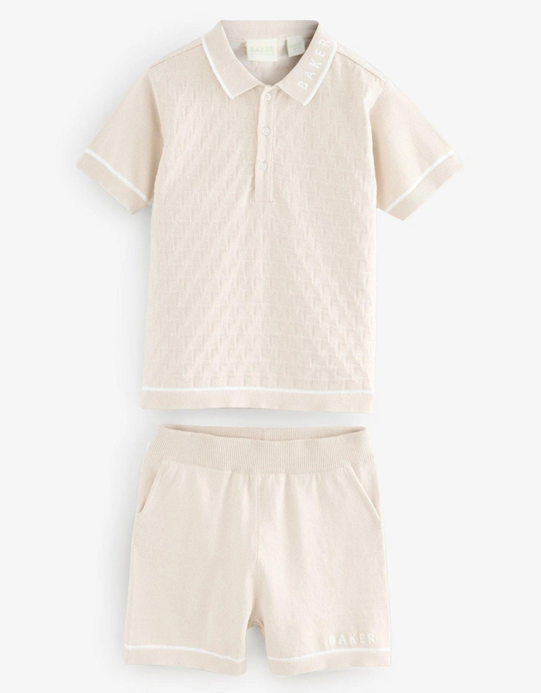 Boys Top & Short Sets - Stone - Beige