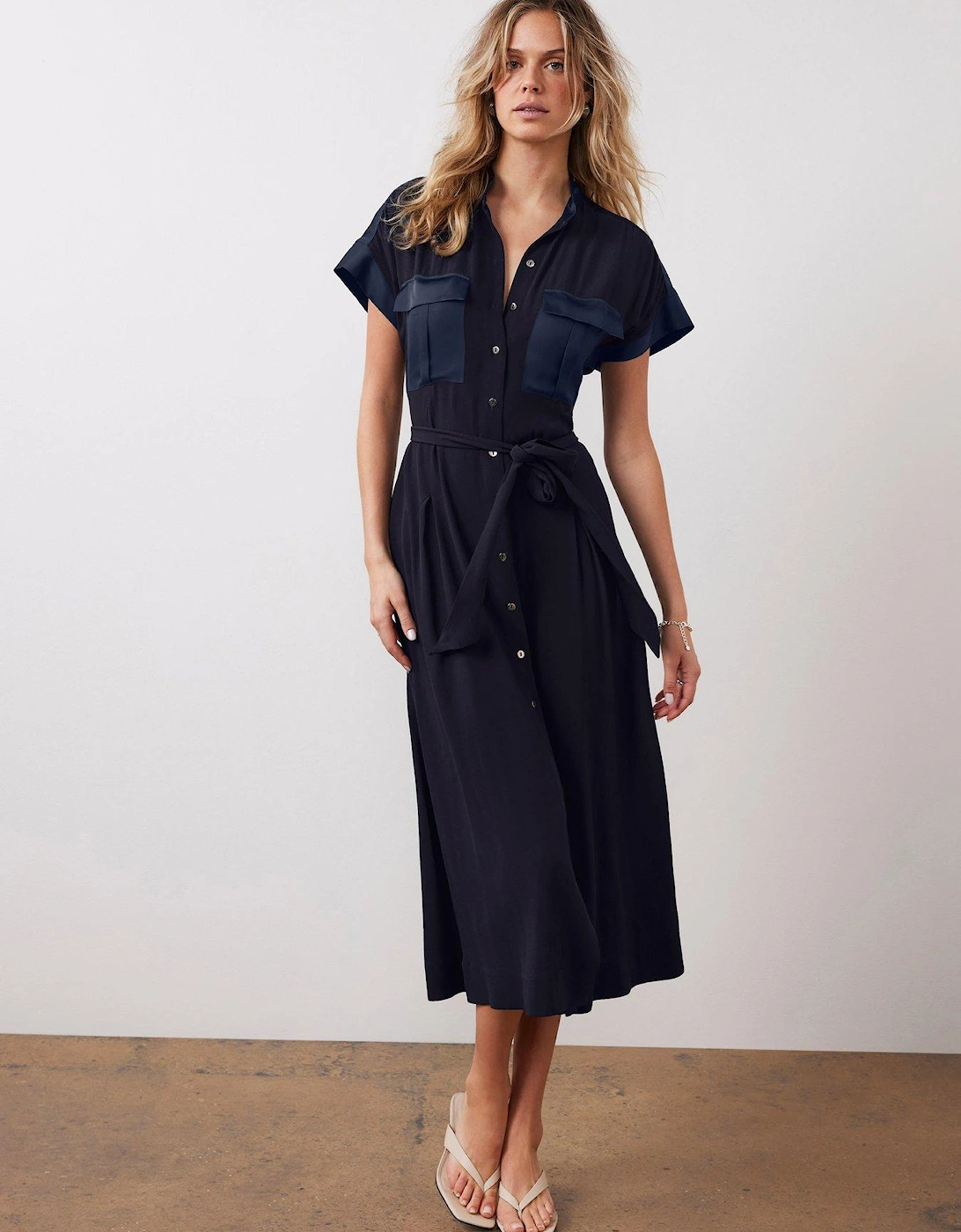 Utility Midi Dress - Navy, 2 of 1