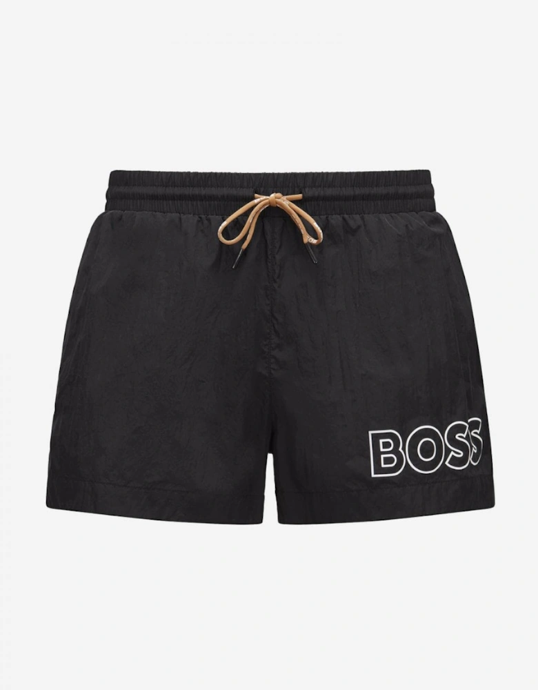 BOSS Orange Mooneye Mens Quick-Drying Swim Shorts with Outline Logo