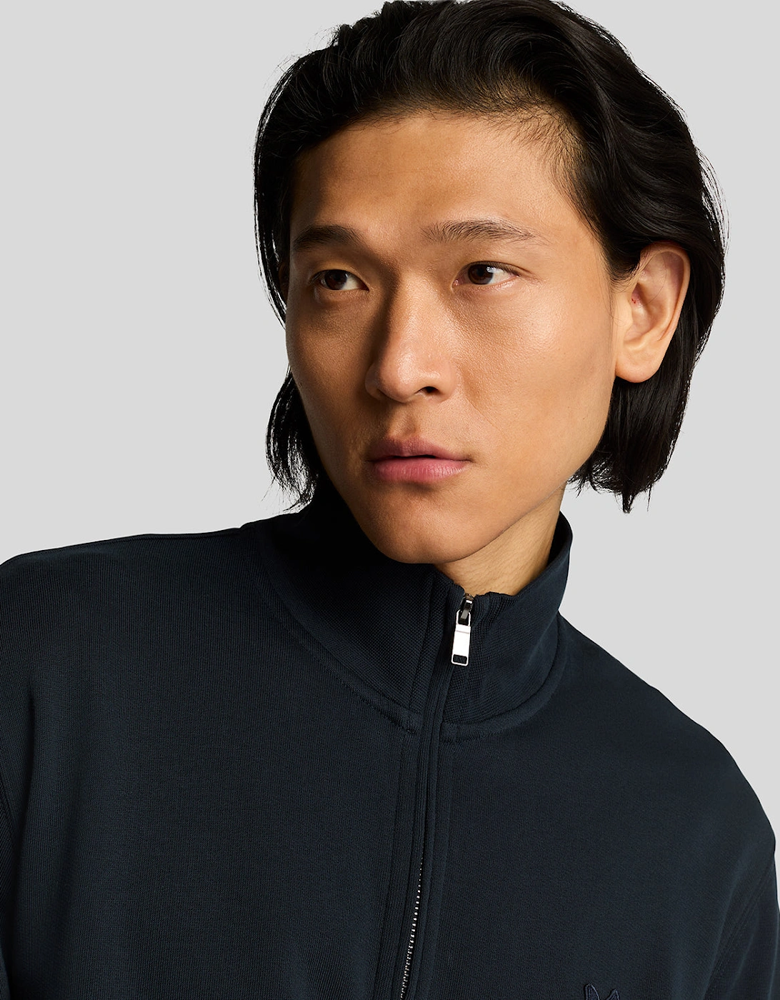 Lyle & Scott Superfine Quarter Zip Sweatshirt - Z271 Dark Navy