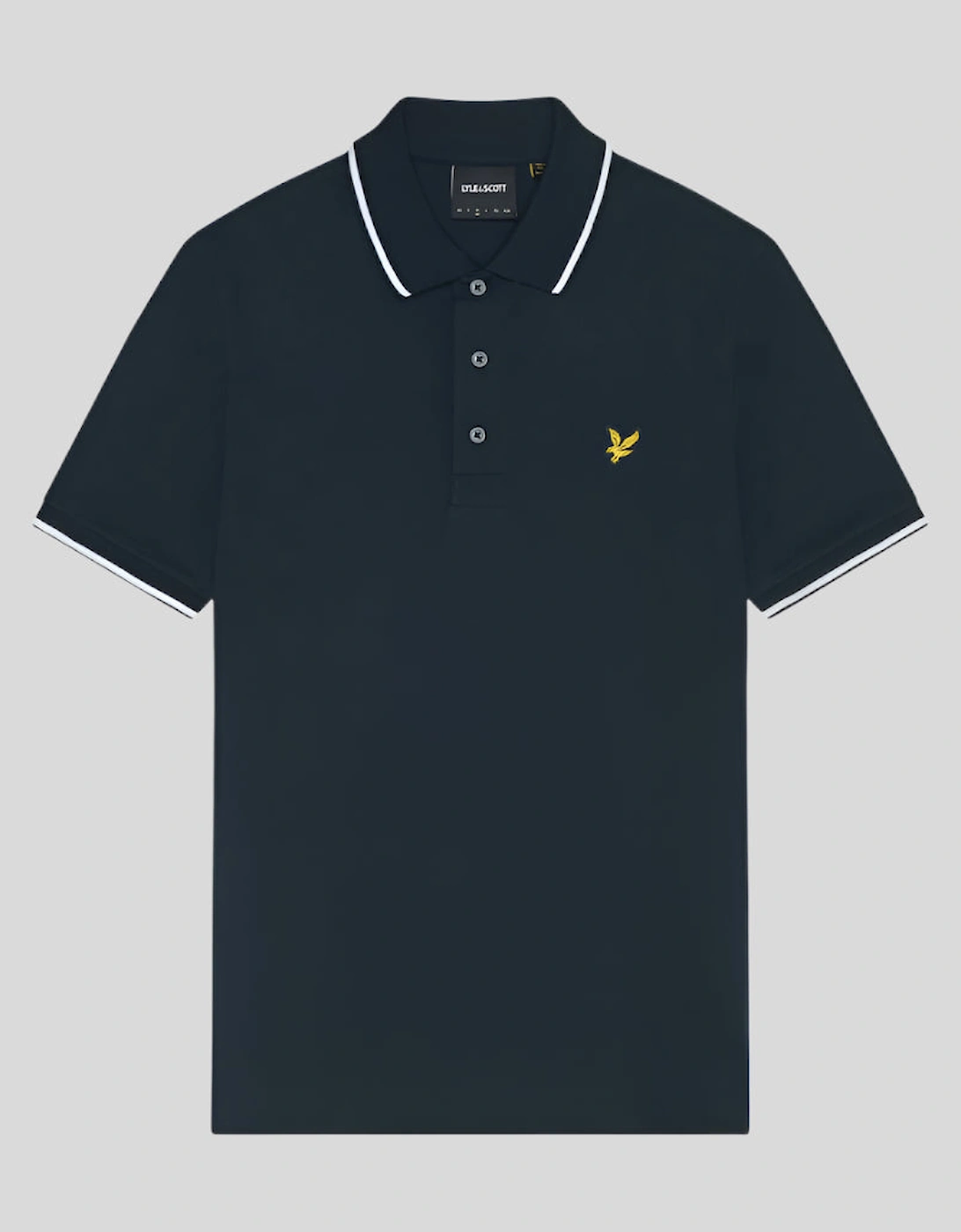 Lyle And Scott Men's Navy Tipped Polo Shirt - Size 42