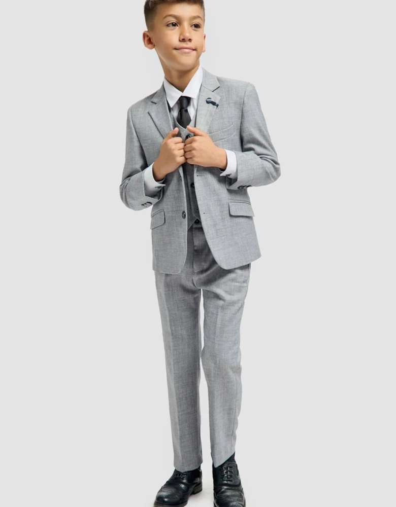 Boys Malibu Grey 3 Piece Occasion Suit