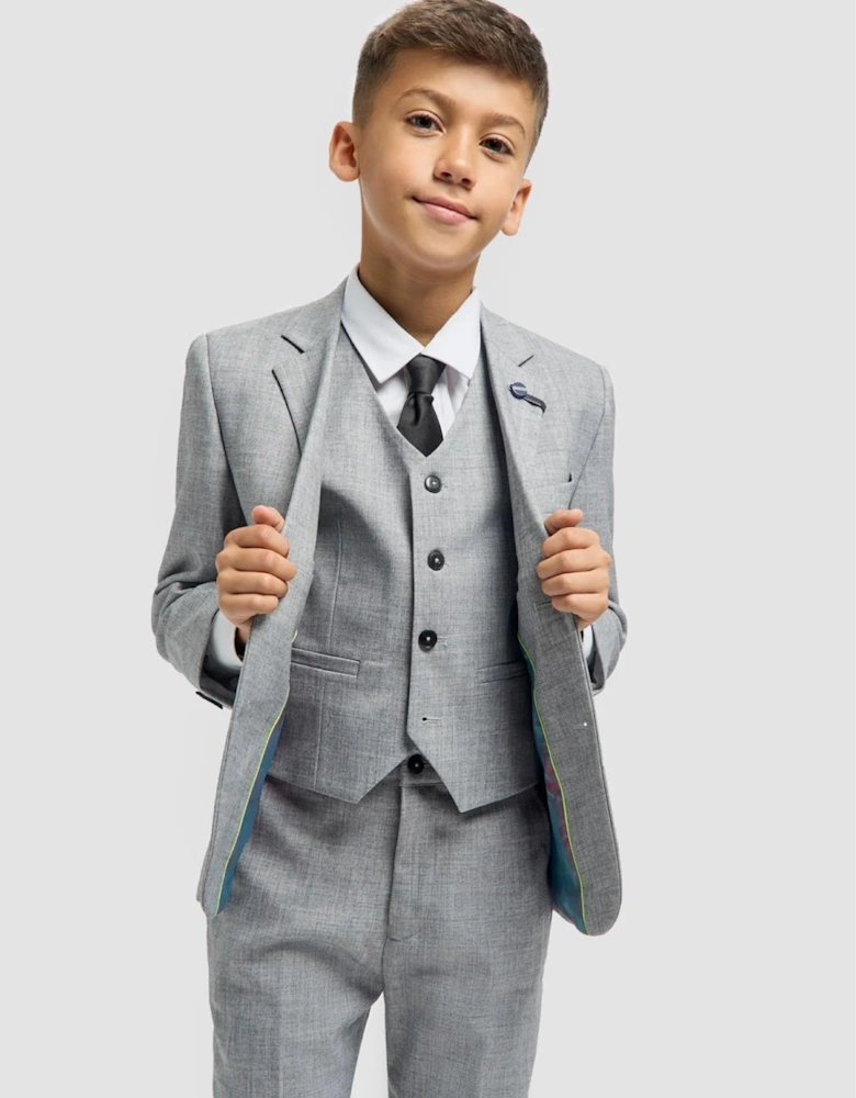 Boys Malibu Grey 3 Piece Occasion Suit