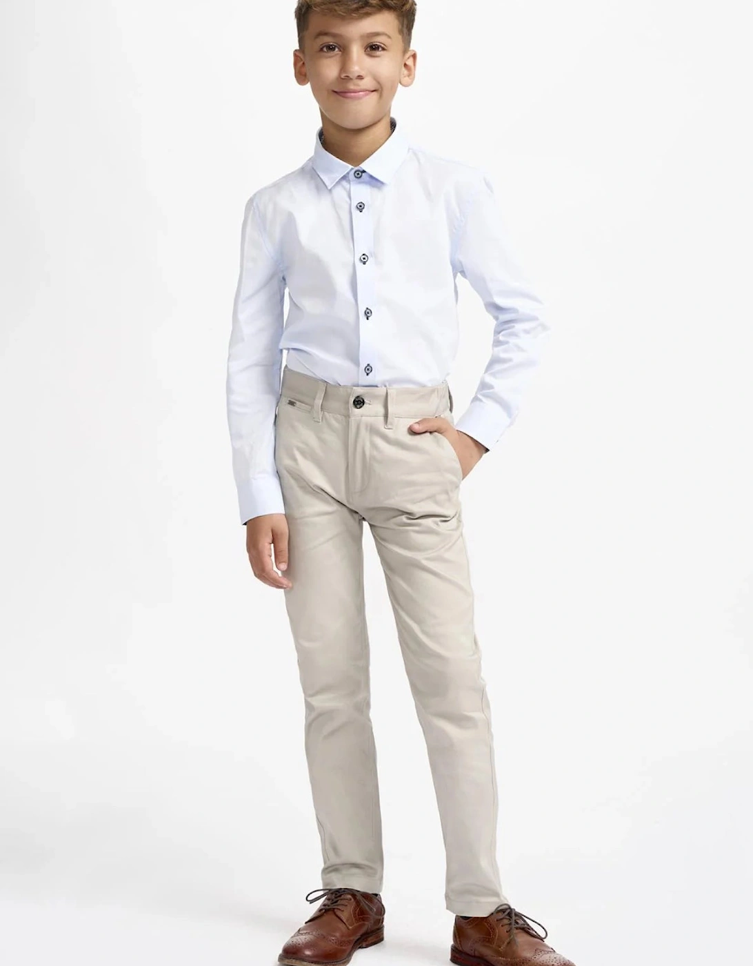 Boys Blue Occasion Button Down Shirt