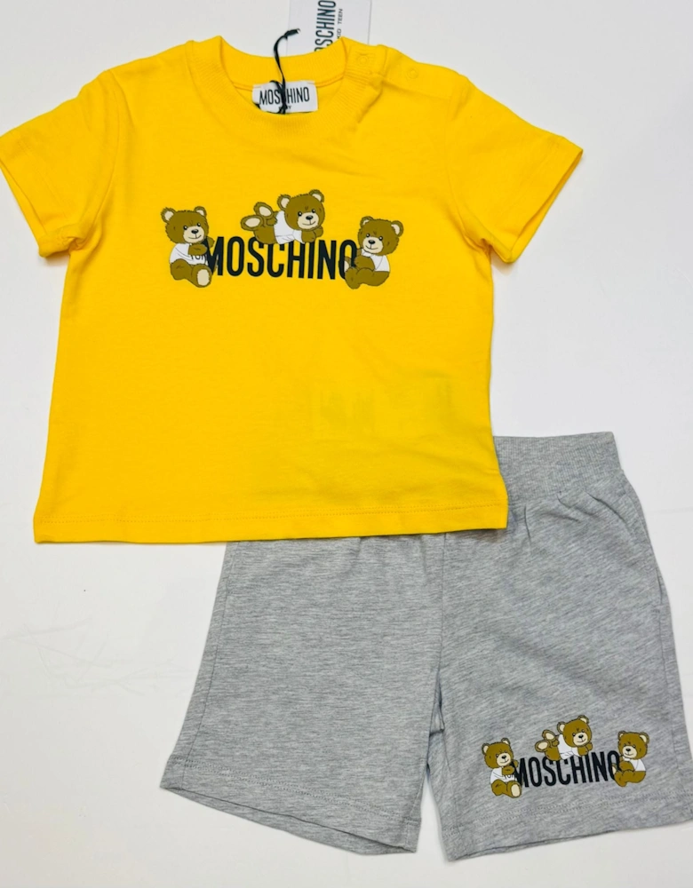 KIDS T SHIRT & SHORTS SET YELLOW MZG00M