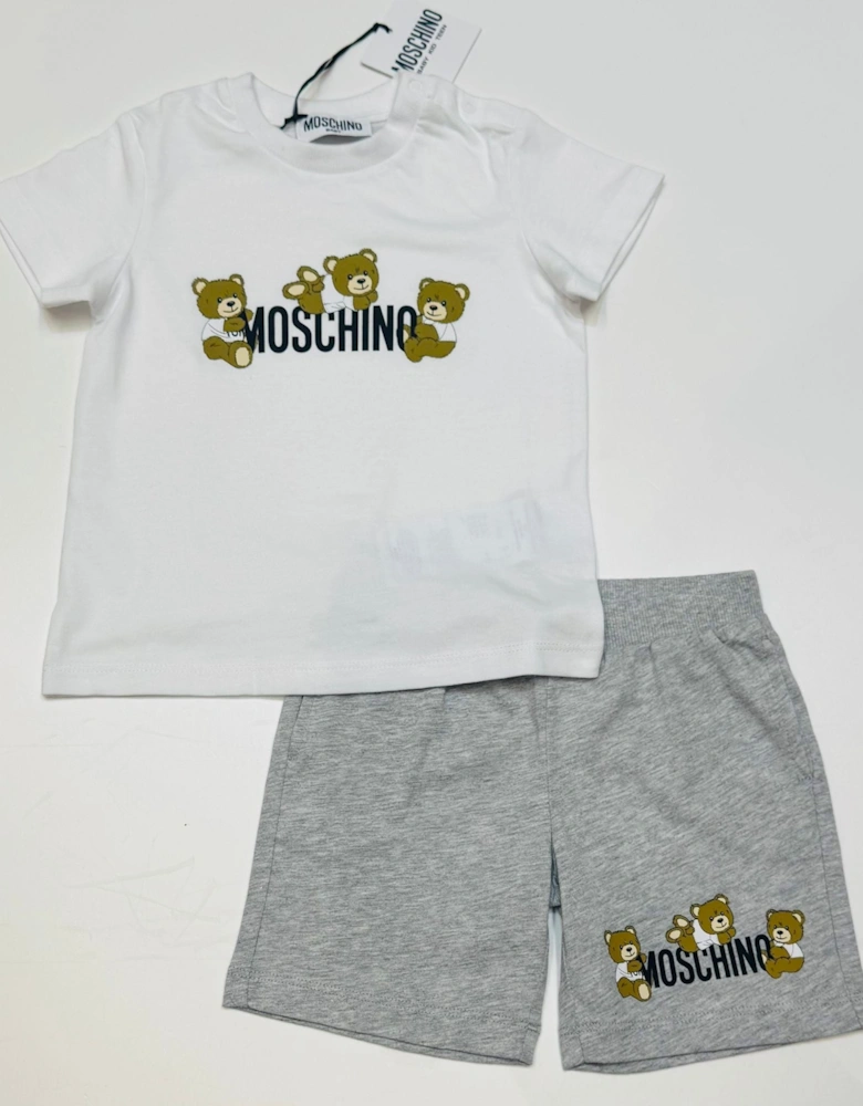 KIDS T SHIRT & SHORTS SET WHITE MZG00M