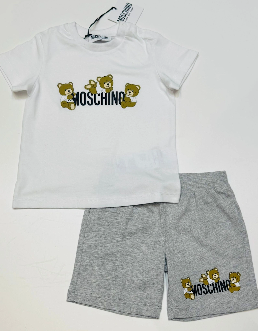 KIDS T SHIRT & SHORTS SET WHITE MZG00M