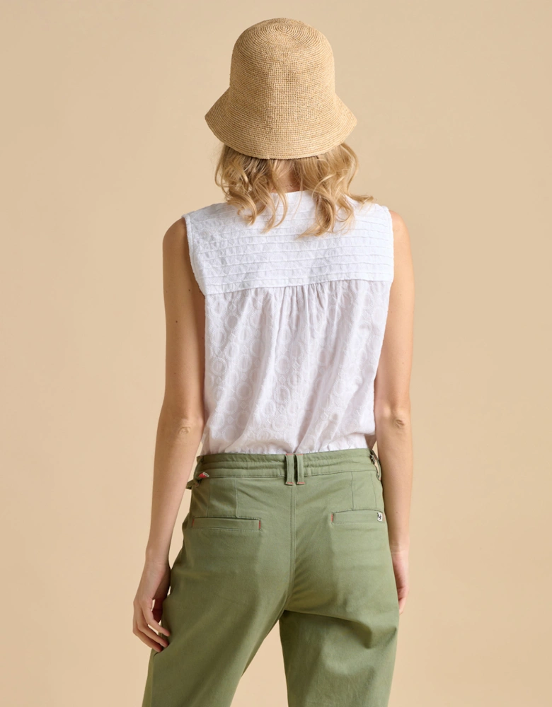 Women's Buoy Sleeveless Blouse White