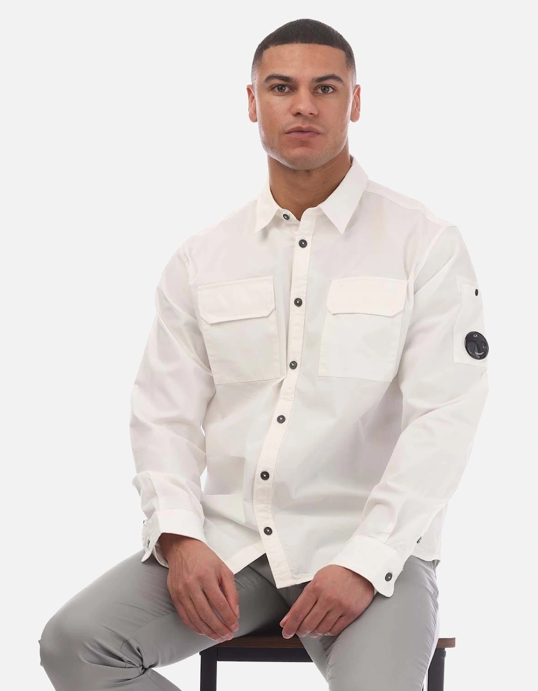 Organic Gabardine Buttoned Lens Shirt