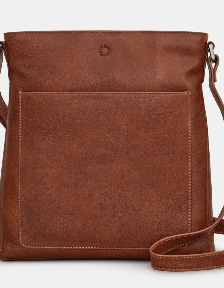 Bryant Leather Cross Body Handbag in brown leather