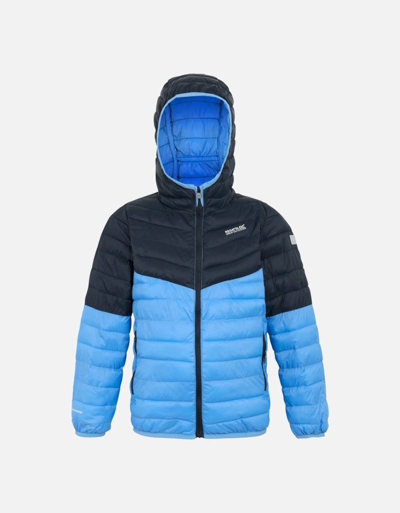 Kids Hooded Jacket Hillpack iii Zip blue UK Size